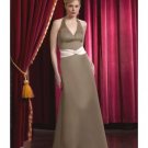 A-Line/Princess Halter Top Floor-Length Satin Bridesmaid dress for brides new Style(BD0051)