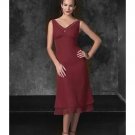 A-Line/Princess V-neck Tea-length Chiffon Bridesmaid dress for brides new Style(BD0049)