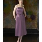 A-Line/Princess Strapless Tea-length Satin Bridesmaid dress for brides new Style(BD0044)