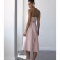 A-Line/Princess Strapless Tea-length Satin Bridesmaid dress for brides new Style(BD0042)