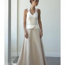 A-Line/Princess halter top Floor Length Satin Bridesmaid Dresses for brides new style(BD0088)