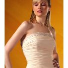 A-Line/Princess Strapless Floor Length Satin Bridesmaid Dresses for brides 2010 style(BD0093)