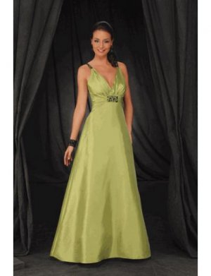 A-Line/Princess V-neck Floor-Length Satin Bridesmaid dress for brides new Style(BMD0080)