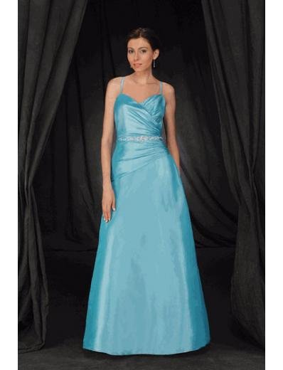 A-Line/Princess spaghetti straps Floor-Length Satin Bridesmaid dress for brides new Style(BMD0079)