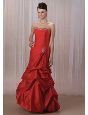 A-Line/Princess Strapless Floor-Length Satin Bridesmaid dress for brides new Style(BMD0077)
