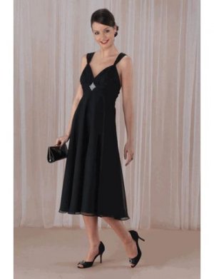 A-Line/Princess V-neck Tea-length Satin Bridesmaid dress for brides new Style(BMD0075)