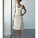 A-Line/Princess V-neck knee-length Satin Bridesmaid Dresses for brides new style(BD0087)