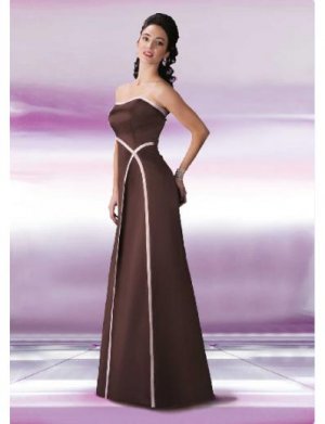 A-Line/Princess Strapless Floor length Satin Bridesmaid Dresses for brides new style(BD0125)