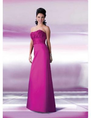 Column/Sheath Strapless Floor Length Satin Bridesmaid Dresses for brides new style(BD0129)