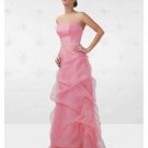 A-Line/Princess Strapless Floor Length organza Bridesmaid Dresses for brides new style(BD0136)