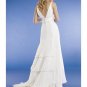 A-Line/Princess V-neck Chapel train Chiffon wedding dress for brides new Style(WED0064)