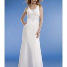 Empire Scoop Sweep train Satin wedding dress for brides new Style(WED0067)