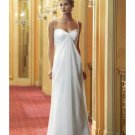 Column Spagetti Straps Sweep train Chiffon wedding dress for brides new Style(WED0072)