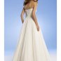 Empire Strapless Sweep train Chiffon wedding dress for brides new Style(WED0059)