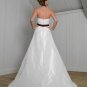 A-Line/Princess Strapless Chapel Train Satin wedding dress (SEW0009)