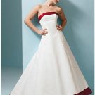 A-Line/Princess Strapless Chapel Train Satin wedding dress for brides new style(SEW0008)