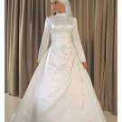 New sexy Prom/Ball/Evening Islamic Wedding Dress(MSL018) Custom Size  voile&satin