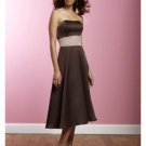 A-Line Strapless Knee-length Satin Prom Dress(PDS0075) for Women's Clothing