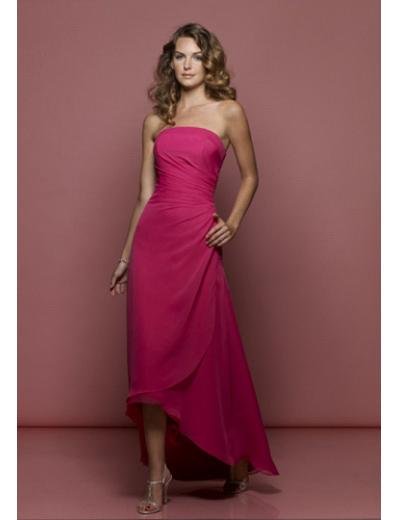 A-Line Strapless Cocktail Chiffion Prom Dress(PDS0045) for Women's Clothing