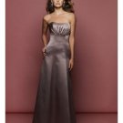 A-Line Strapless Floor Length Satin Prom Dress(PDS0046) for Women's Clothing