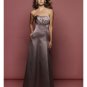 A-Line Strapless Floor Length Satin Prom Dress(PDS0046) for Women's Clothing