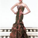 Mermaid Strapless Floor Length Taffeta Prom Dress(PDS1008) for Women's Clothing