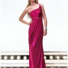 Empire Asymmetric Floor Length Satin Prom Dress(PS0003) for Women's Clothing