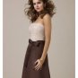 A-Line Strapless Tea-length Satin Prom Dress(PDS0087) for Women's Clothing