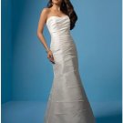 A-Line/Princess Strapless Chapel Train Taffeta wedding dress (WS0024)