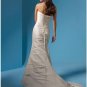 A-Line/Princess Strapless Chapel Train Taffeta wedding dress (WS0024)