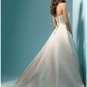 A-Line/Princess Strapless Chapel Train Satin wedding dress (WS0036)