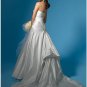 A-Line/Princess Strapless Chapel Train Satin wedding dress (WS0013)