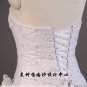 A-Line/Princess Strapless Floor Train Satin wedding dress (LF0057)