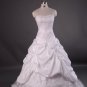 A-Line/Princess Strapless Chapel Train Satin wedding dress (LF0065)