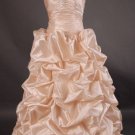 A-Line/Princess Sleeveless Sweetheart Floor Train Satin wedding dress (LF0067)