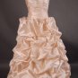 A-Line/Princess Sleeveless Sweetheart Floor Train Satin wedding dress (LF0067)