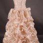 A-Line/Princess Sleeveless Sweetheart Floor Train Satin wedding dress (LF0067)