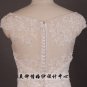 A-Line/Princess V-neck Capped Chapel Train Satin wedding dress (LF0070)