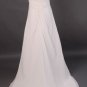 A-Line/Princess V-neck Sleeveless Chapel Train Satin wedding dress (LF0071)