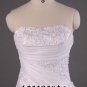 A-Line/Princess Strapless Chapel Train Satin wedding dress (LF0075)