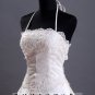 A-Line/Princess Strapless Chapel Train Satin wedding dress (LF0084)
