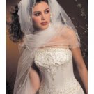A-Line/Princess Strapless Chapel Train Satin wedding dress for brides new style(WDA1784)