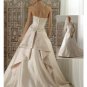 A-Line/Princess Strapless Chapel Train Satin wedding dress for brides new style(WDA1777)