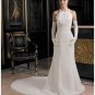 A-Line/Princess Halter Top Chapel Train Satin wedding dress (cwd0121)