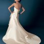 A-Line/Princess Strapless Chapel Train Satin wedding dress for brides new Style(WDA1688)