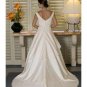 A-line/Princess V-neck Chapel Train Satin wedding dress for brides new style(WDA0133)