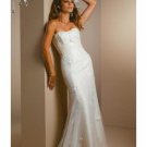A-Line/Princess Strapless Sweeping train Lace wedding dress for brides new style(WDA1414)