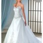 A-Line/Princess Sweetheart Chapel train Satin wedding dress for brides new Style(WDA0056)