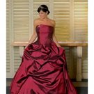 A-line/Princess Strapless Chapel Train Taffeta wedding dress for brides new style(WDA0163)