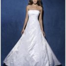 A-Line/Princess Strapless Chapel train Taffeta wedding dress for brides new Style(WDA0826)